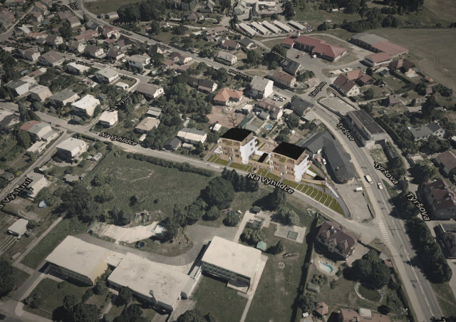 Bytové domy Juta Na Výhlídce Na Výsluní Zákres do orthofoto