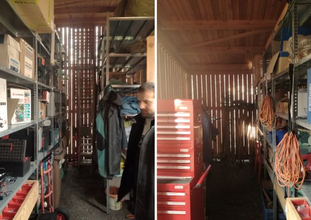 Kůlna v Úpici interiér