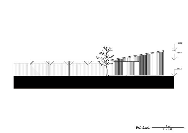 Kůlna v Úpici pohled