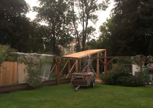 Kůlna v Úpici stavba